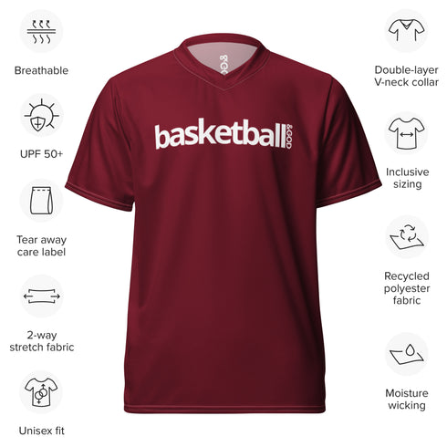 Basketball &God Rust Recycled Unisex Sports Jersey T-Shirt
